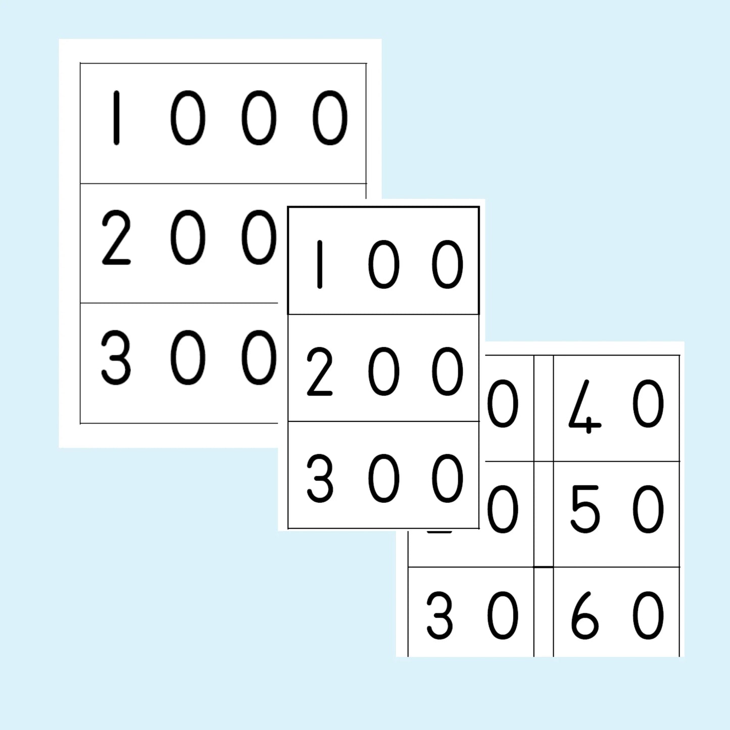 Place Value Flashcards / Plekwaarde Flitskaarte