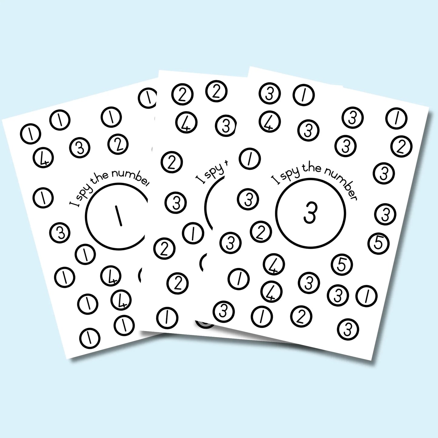 I sy number...(Play Dough Mats)