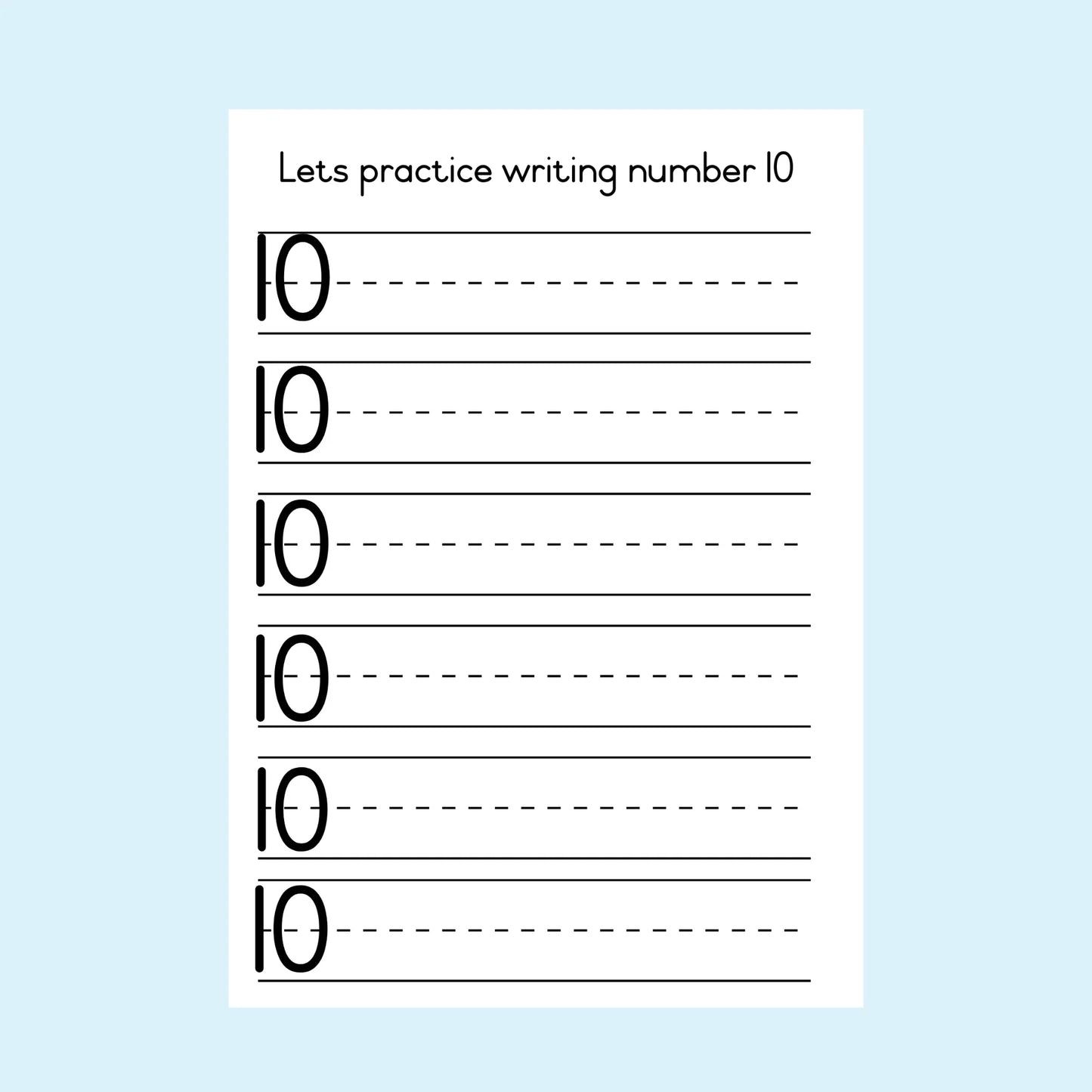 Let's practice writing numbers