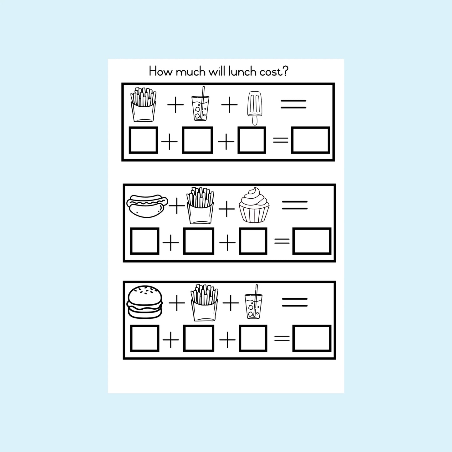 Money Addition Activity