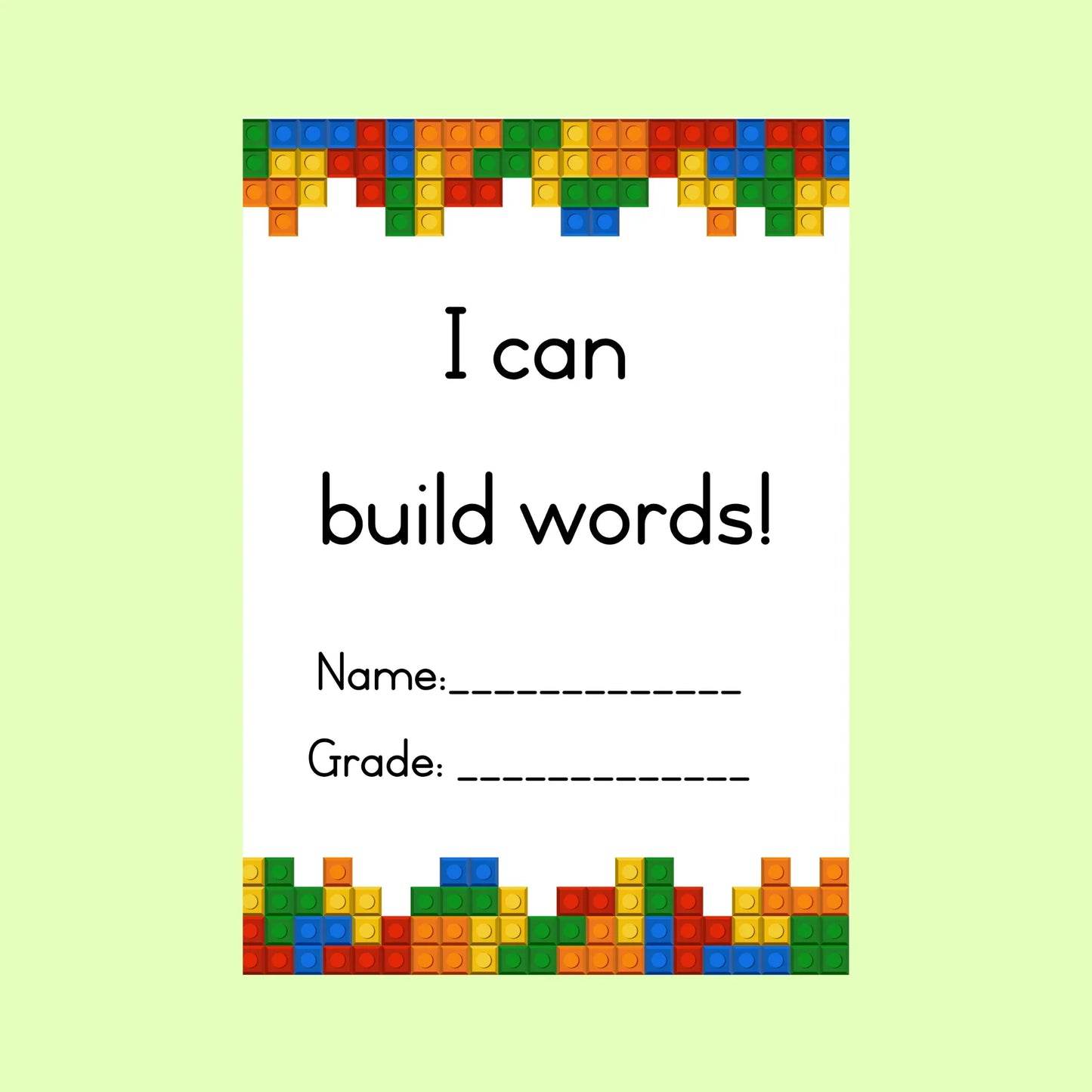 I CAN build words