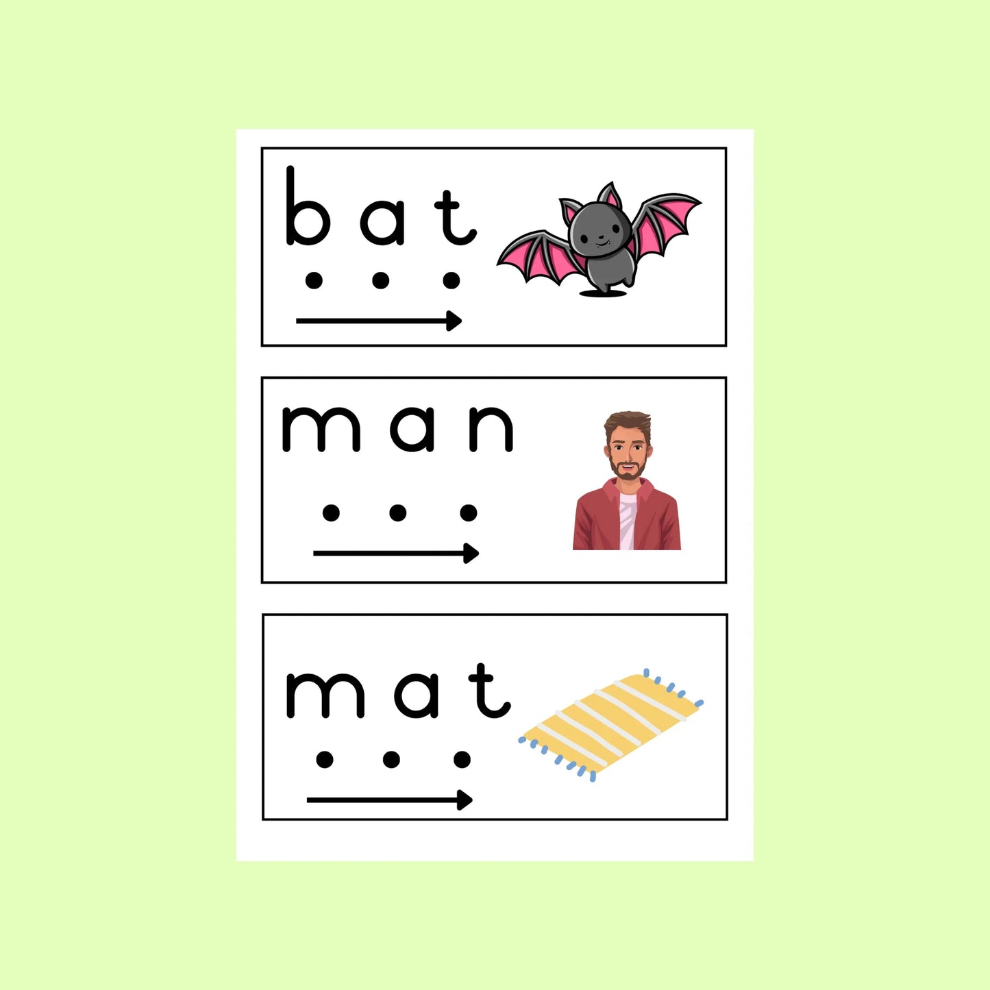 CVC Reading Cards