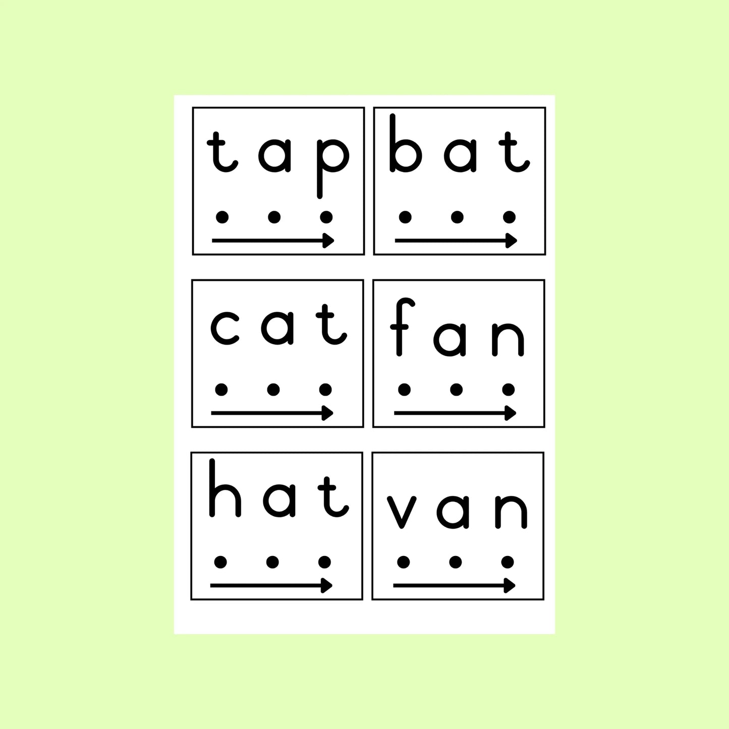 CVC Reading Cards