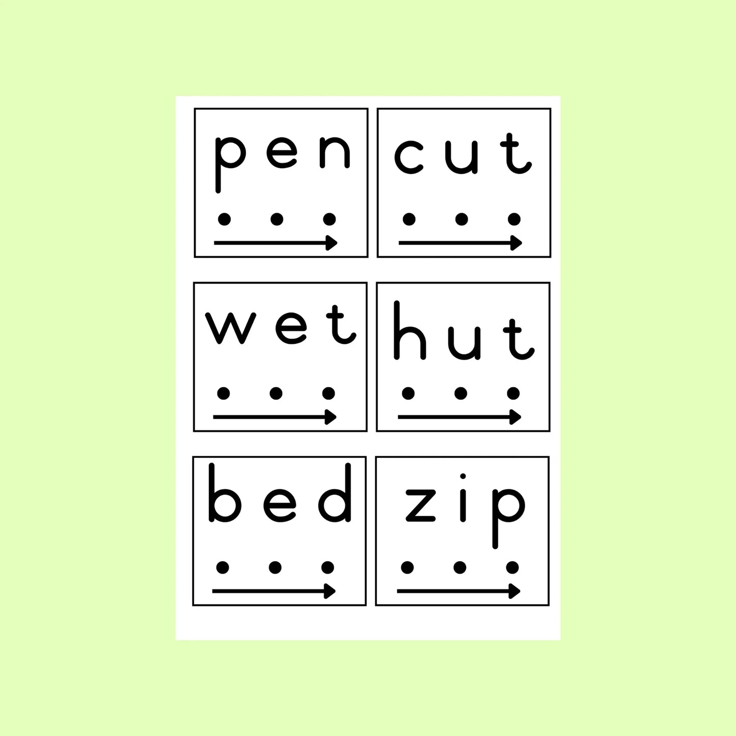 CVC Reading Cards