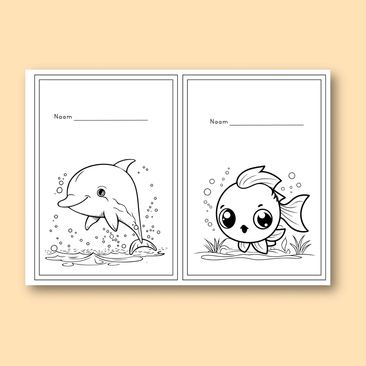 A5 Sea Animals Report Covers