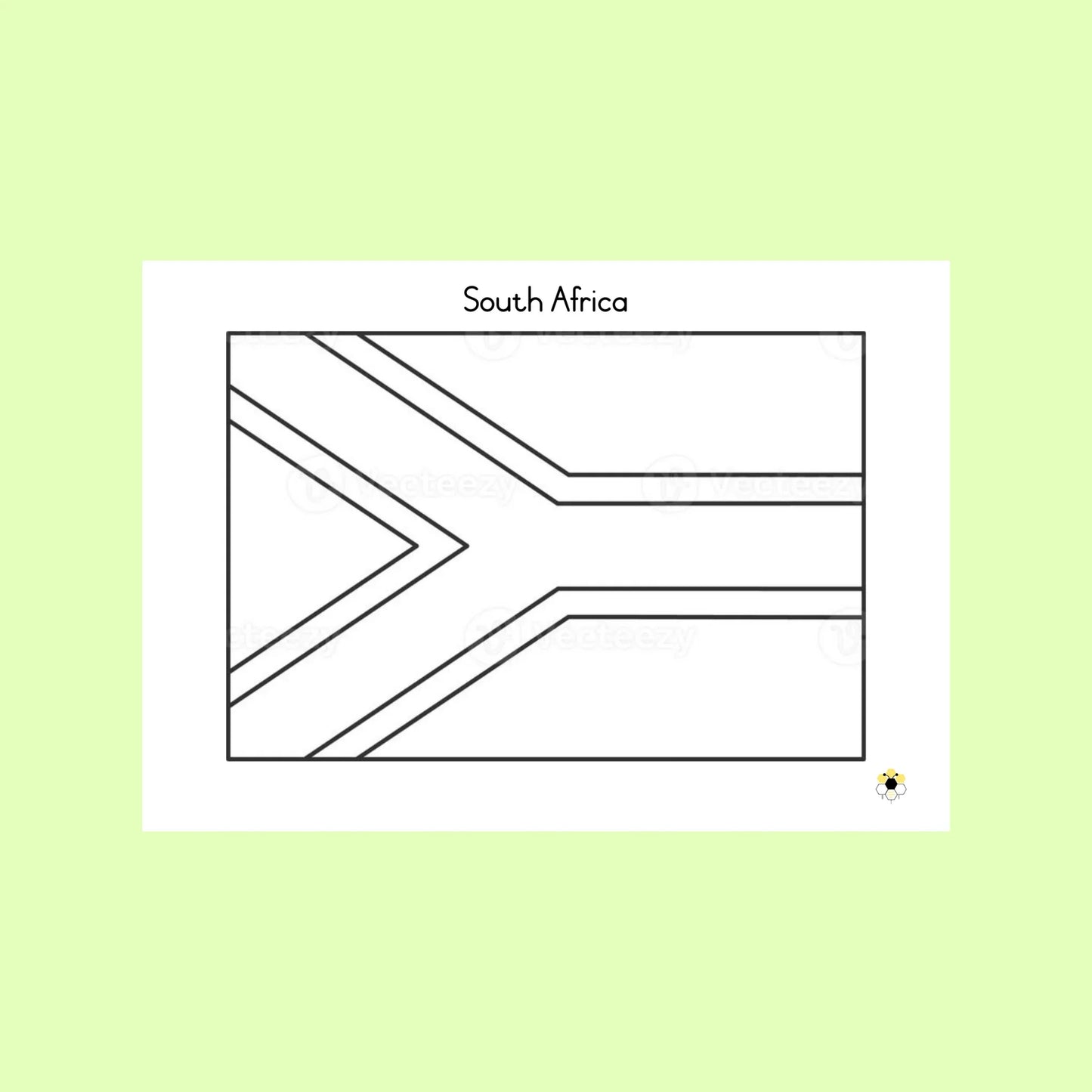 South African Flag colouring (FREE)