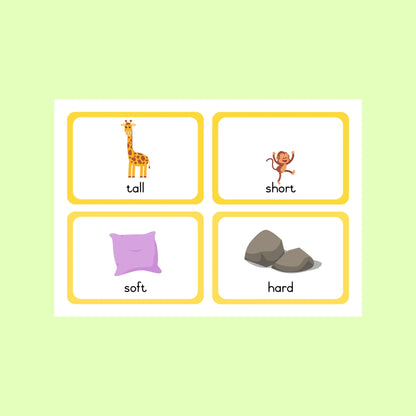 Opposites puzzle cards