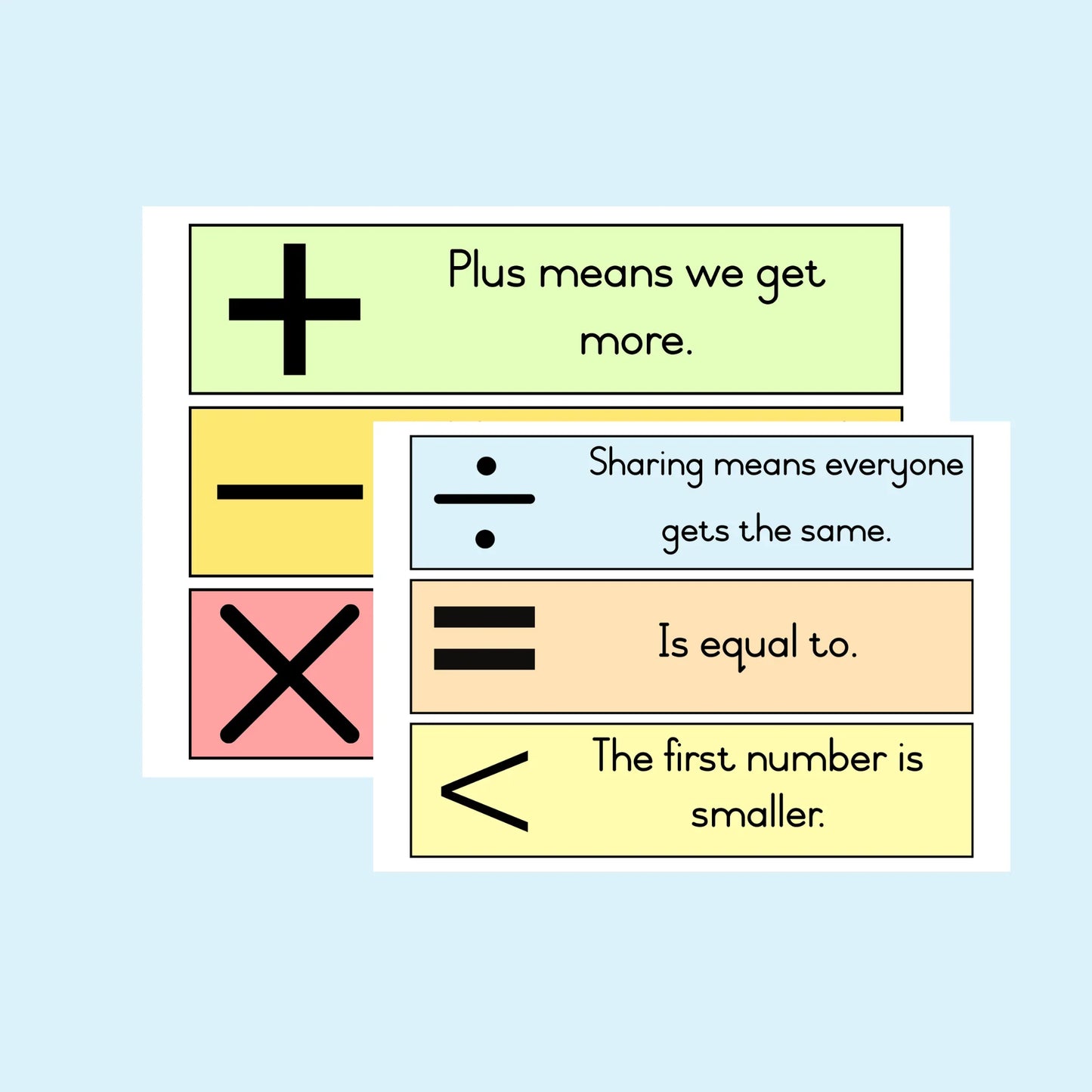 Mathematics Definitions Display