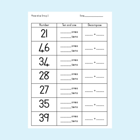 Place Value Worksheets
