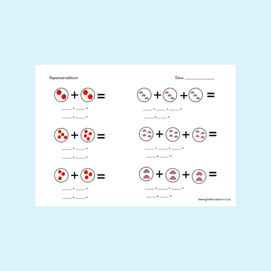 Repeated Addition Worksheet