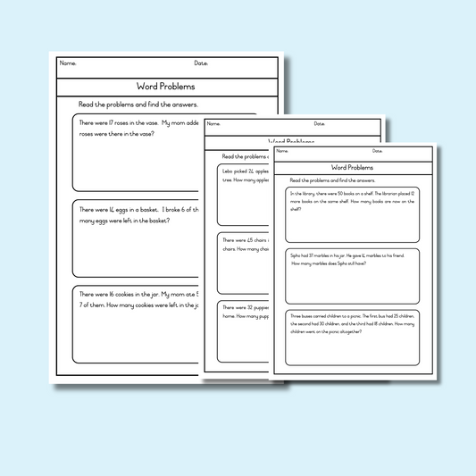 Word Problems Worksheets