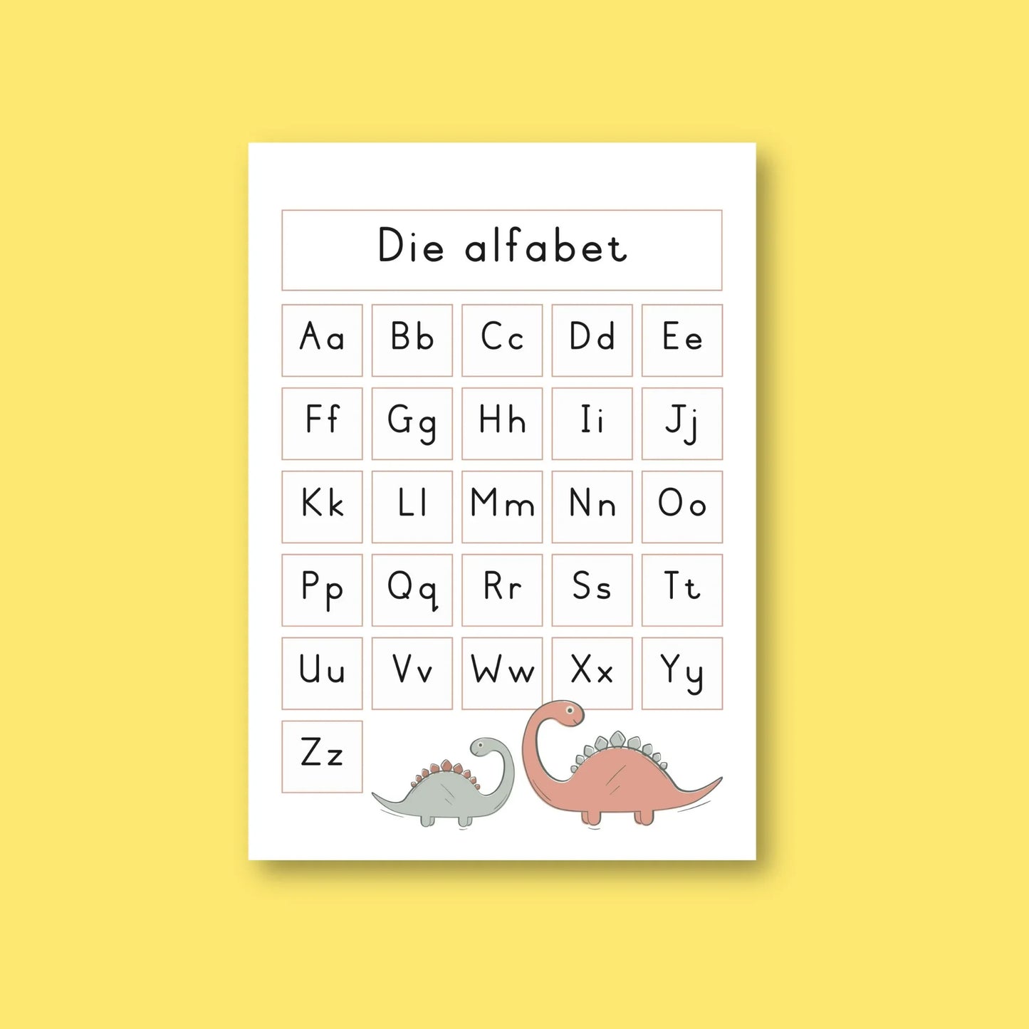 Alfabetkaart A3