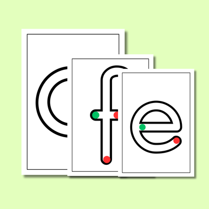 Robot Letters with Start and Finish Points