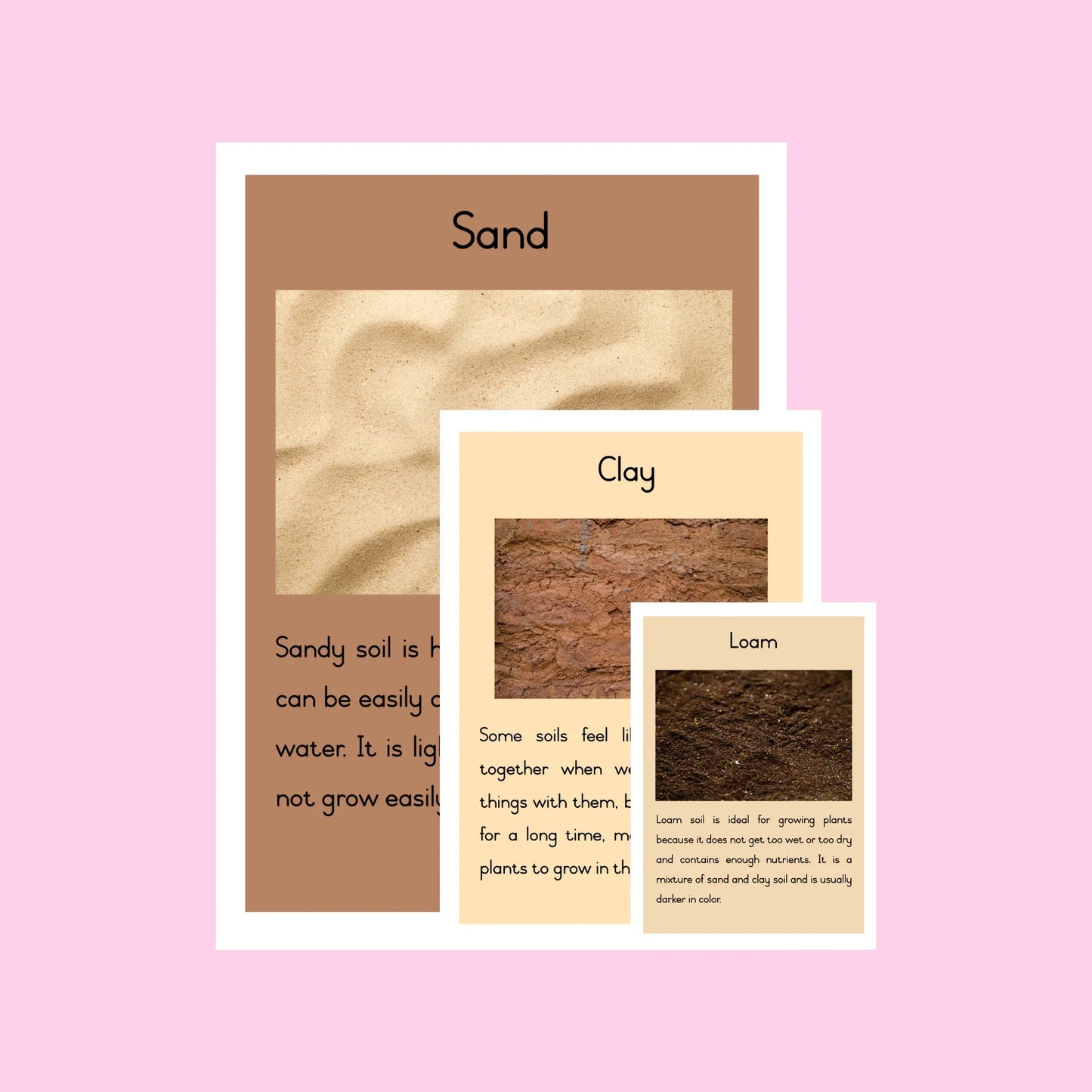 Types of Soil Posters