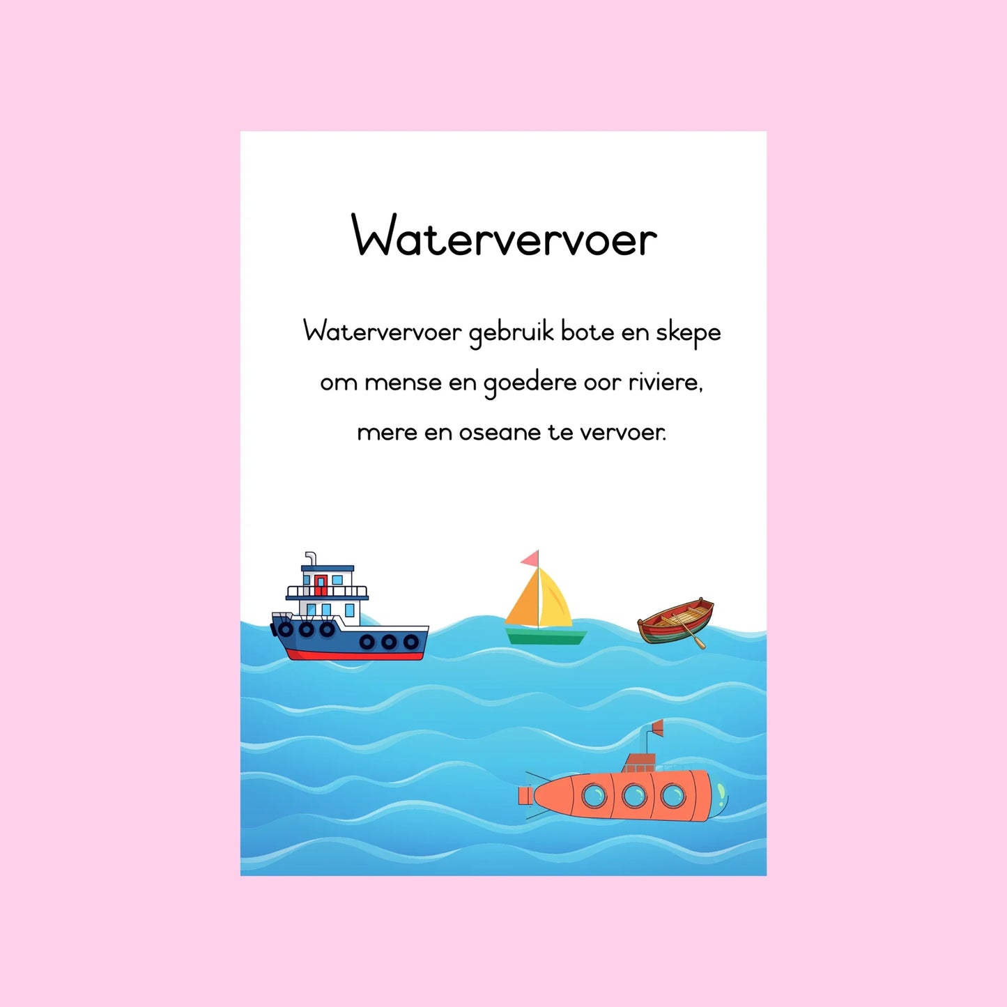Tipes Vervoer Muurkaarte