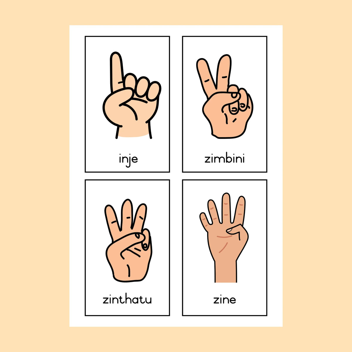 Numbers In Xhosa isiXhosa Display Cards (numbers, colours, vocabulary) – Beeing The ...