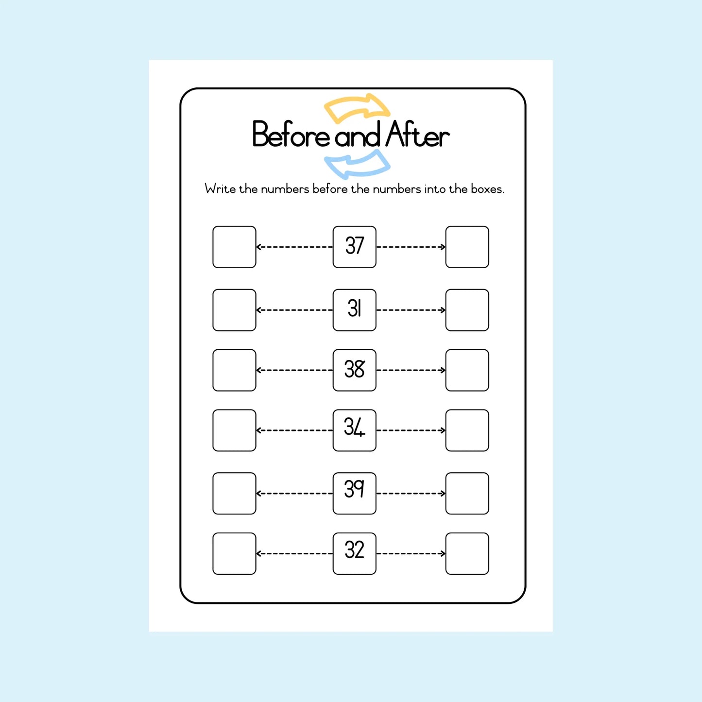 Which comes before and after?