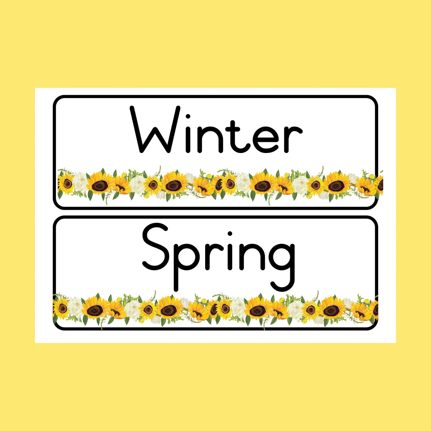 Sunflower Classroom Theme