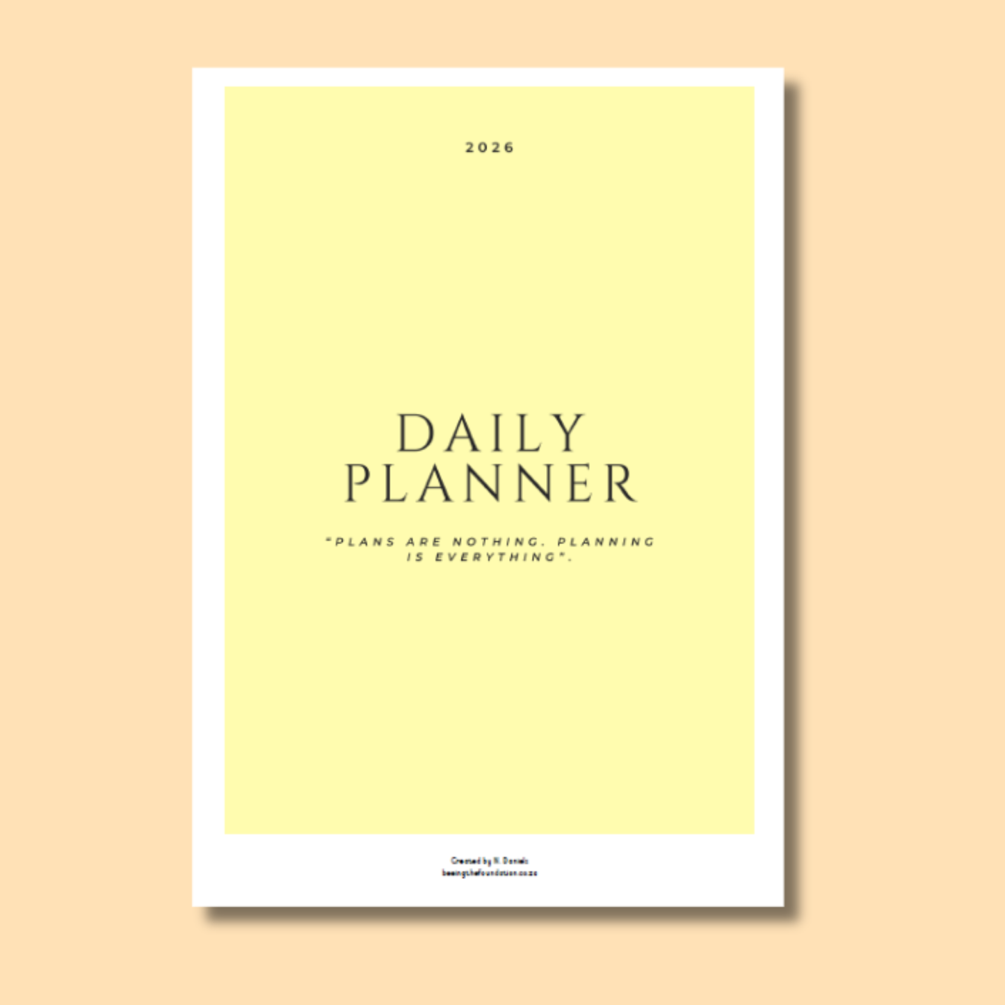 DAILY PLANNER (SUNSHINE)