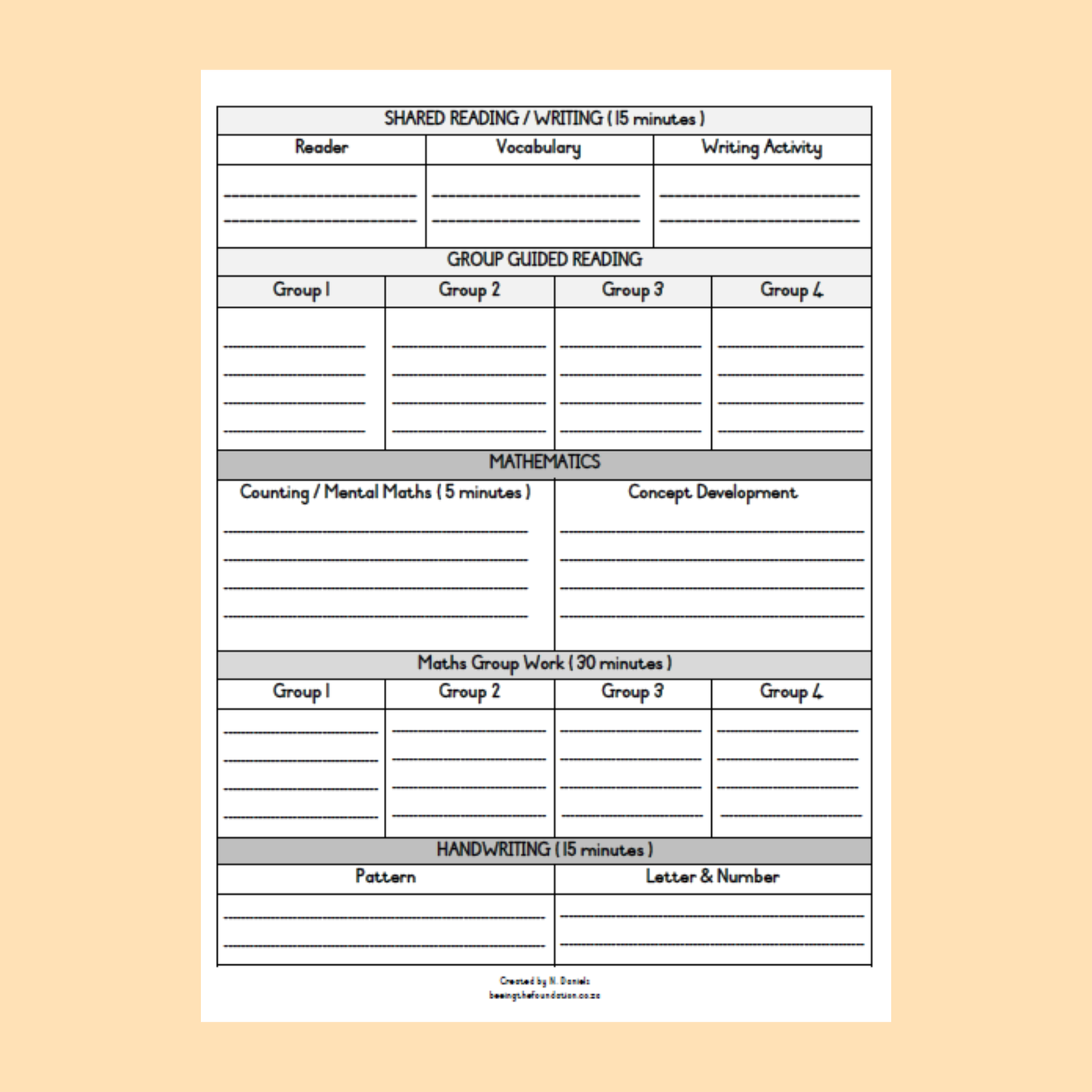 DAILY PLANNER (GROOVY)