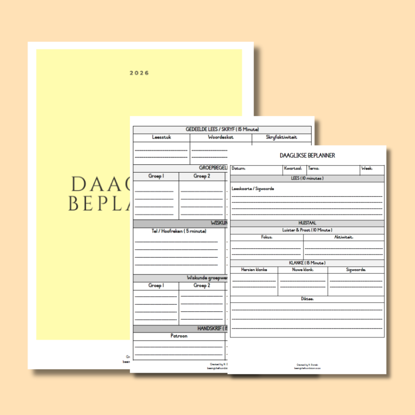 DAAGLIKSE BEPLANNER (SONSKYN)