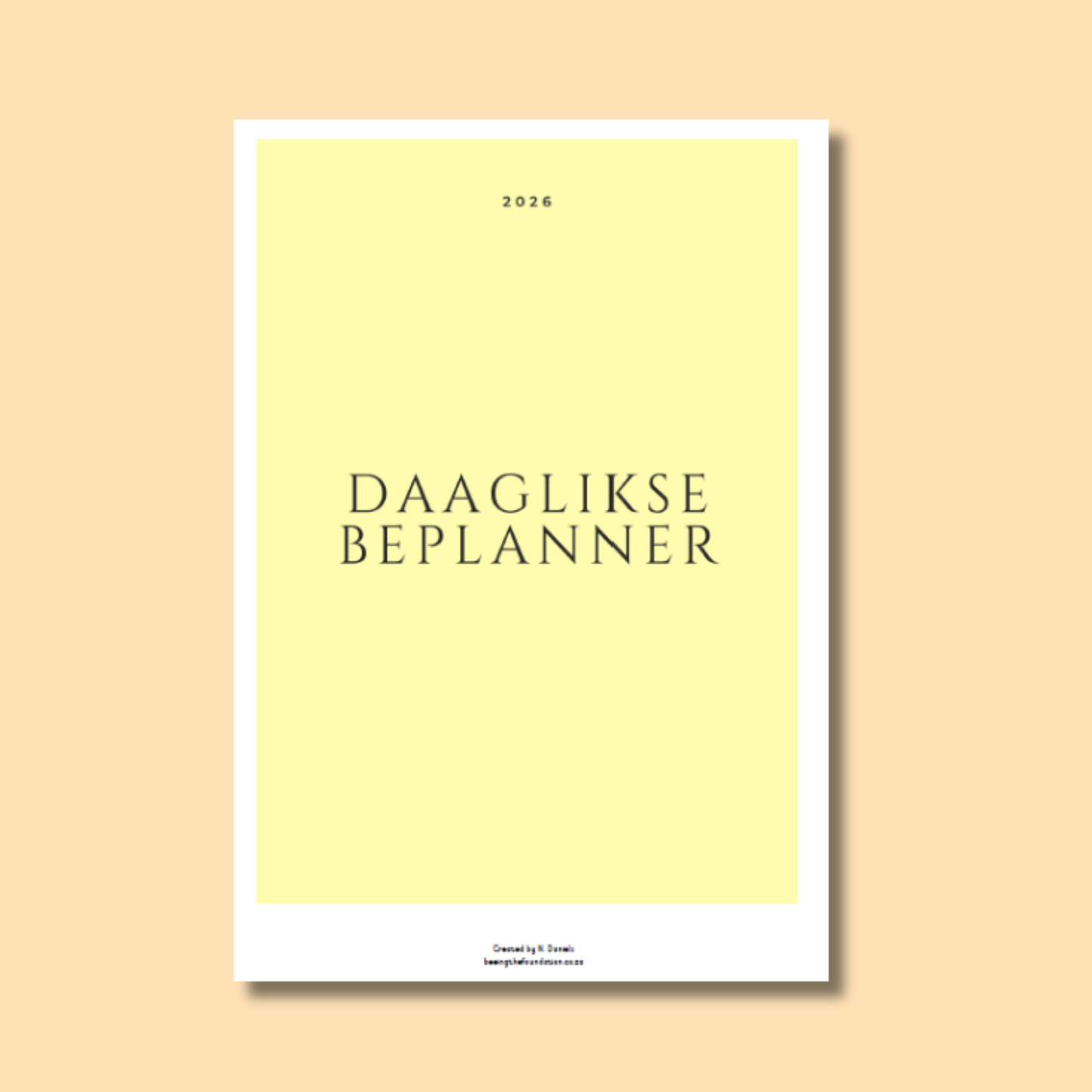 DAAGLIKSE BEPLANNER (SONSKYN)
