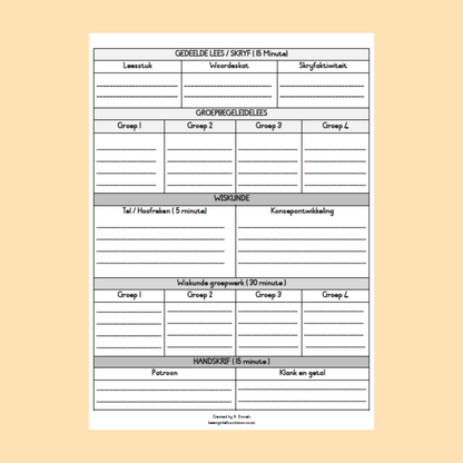DAAGLIKSE BEPLANNER (SKILPAD)