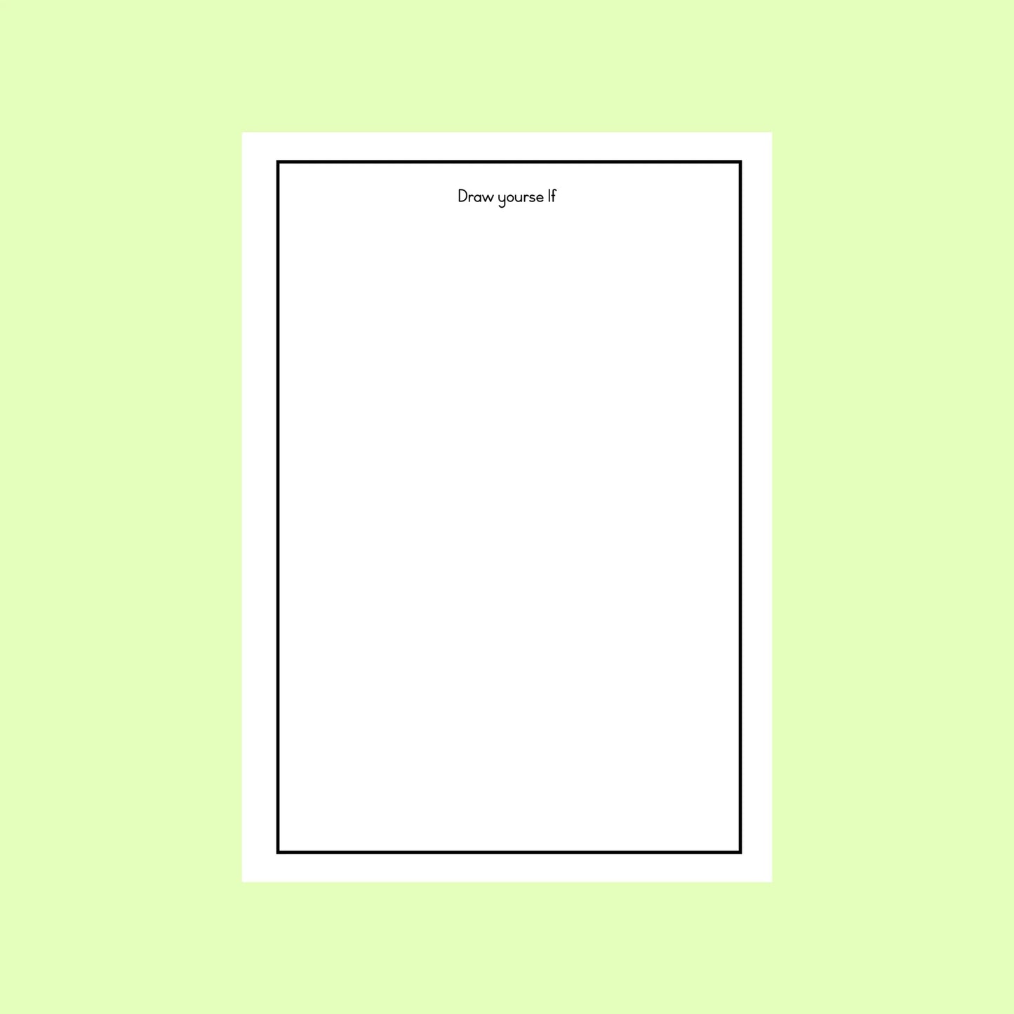 Draw yourself template
