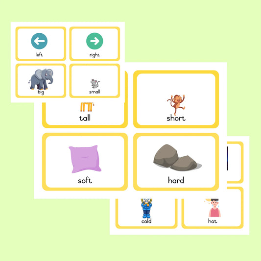 Opposites puzzle cards